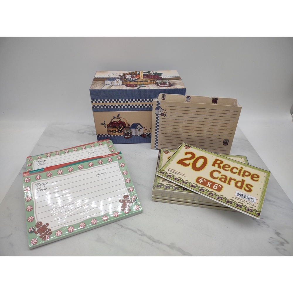 Laurie Korsgaden Recipe Box with Her Cards Hong Kong 10 Packs of Other Cards SEE